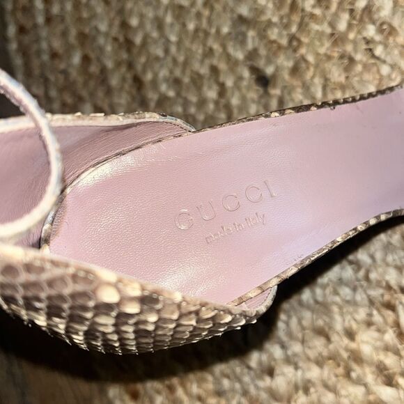 Gucci Bamboo Nude Python Stiletto size 8 - Picture 6 of 7